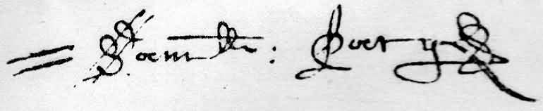 Samuel Pacy's distinctive signature